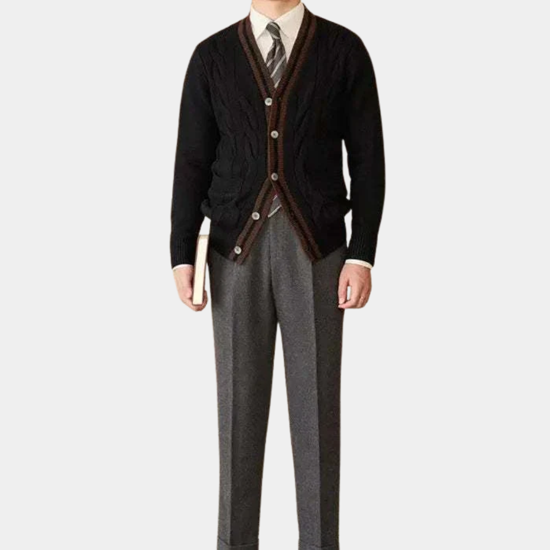 Murphy Mode | Men’s Wool Blend Knitted Cardigan