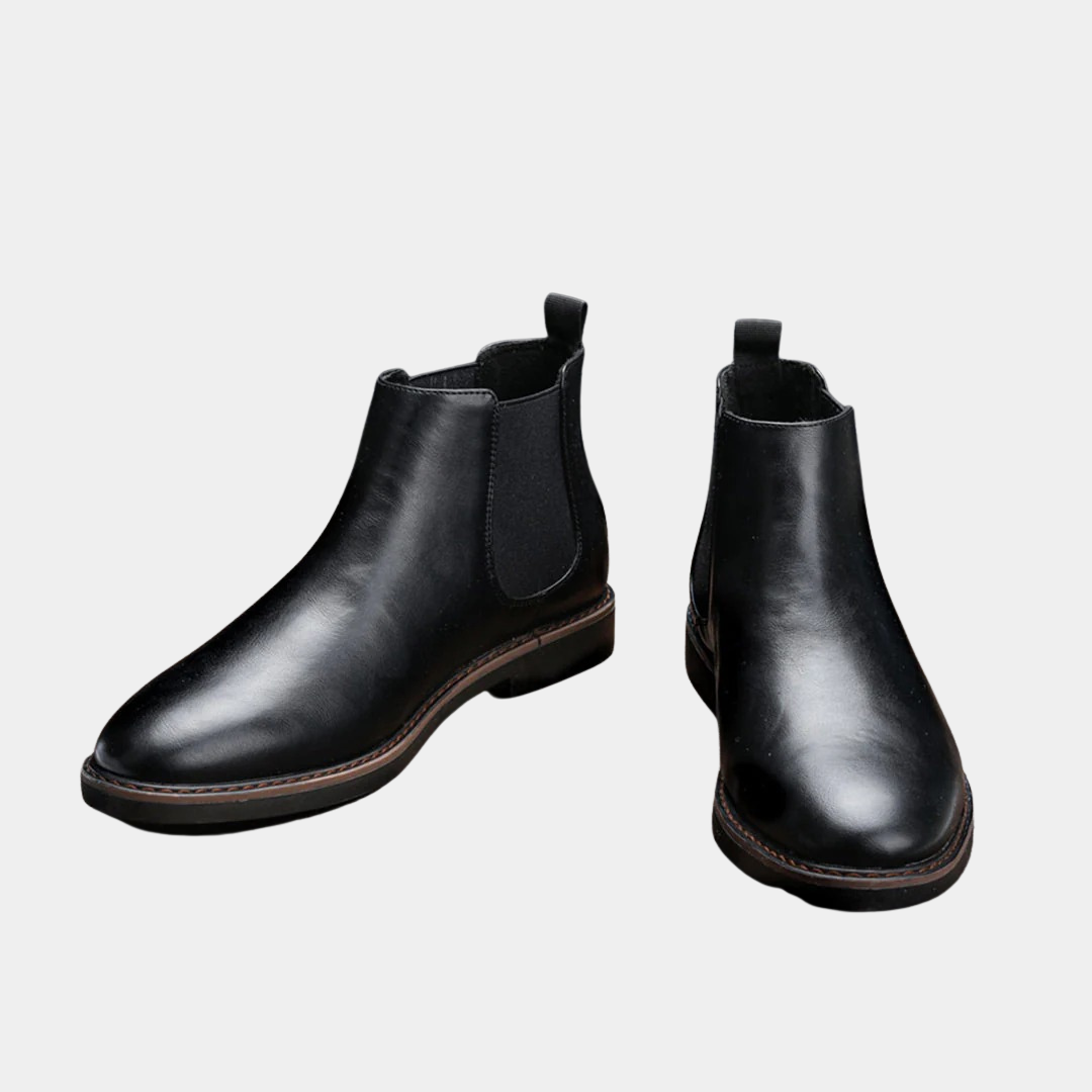MurphyMode| Chelsea Boots Men Brown Leather Ankle Smart Casual