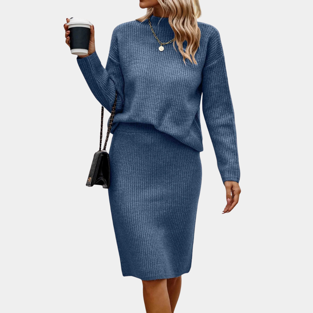 Murphy Mode | Women’s Long Sleeve Mock Neck Sweater Set