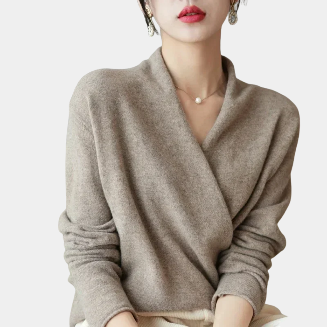 Murphy Mode | Women’s Cross V-Neck Cashmere Sweater