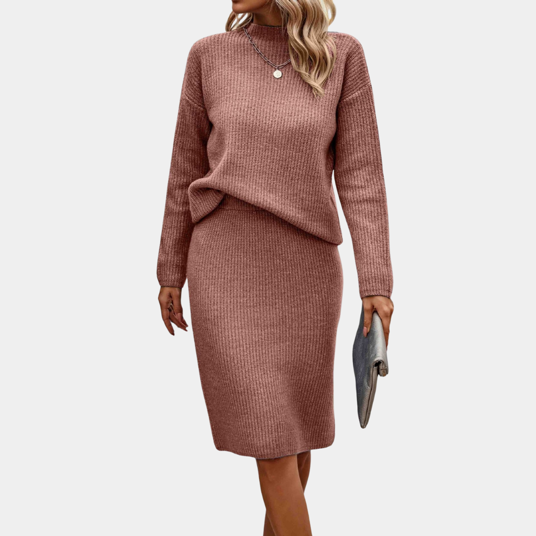 Murphy Mode | Women’s Long Sleeve Mock Neck Sweater Set
