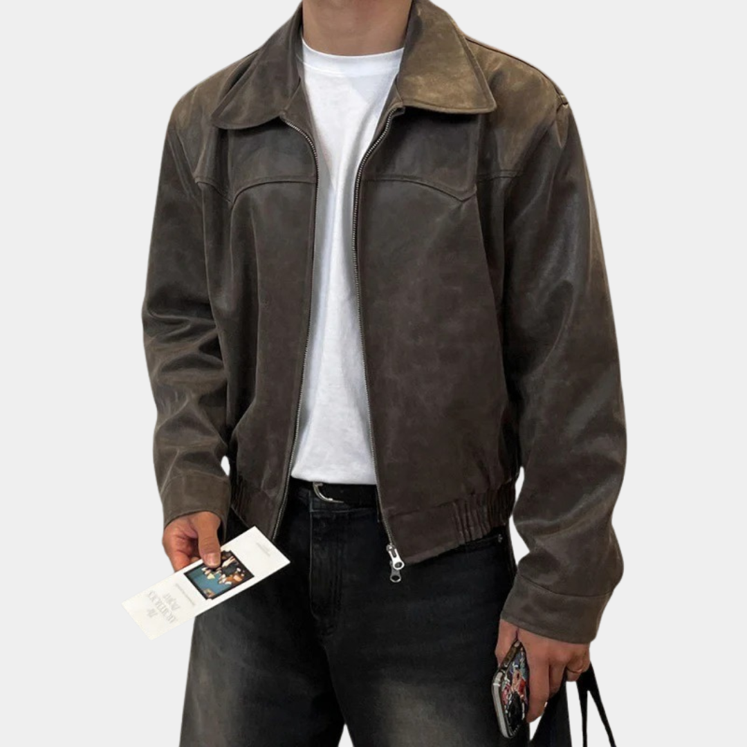Murphy Mode | Leather Short Jacket Men