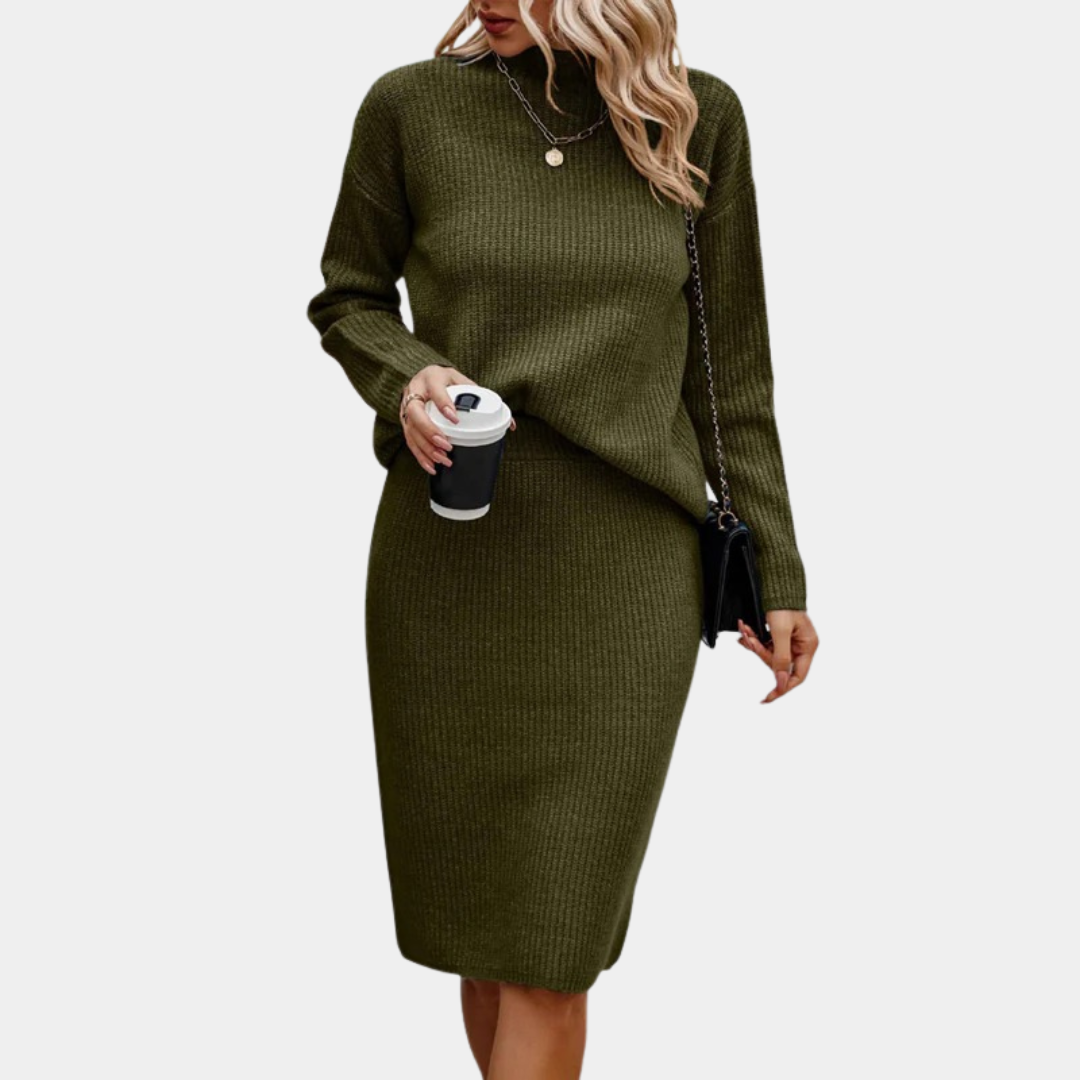 Murphy Mode | Women’s Long Sleeve Mock Neck Sweater Set