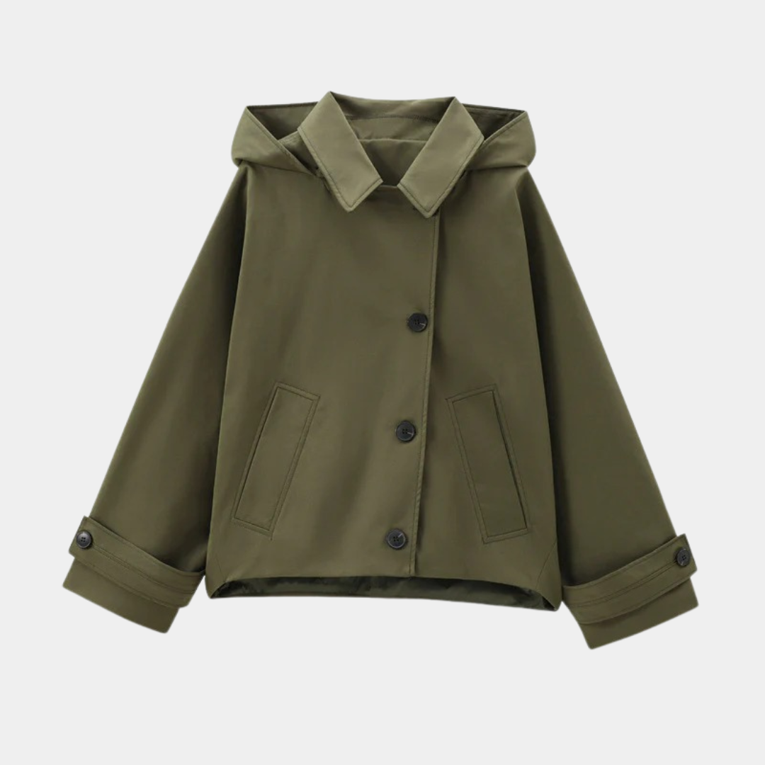 Murphy Mode | Short Trench Coat Women Green