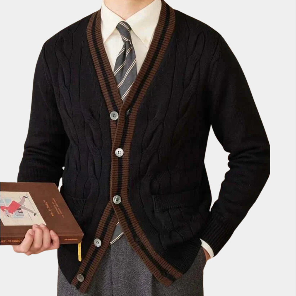 Murphy Mode | Men’s Wool Blend Knitted Cardigan