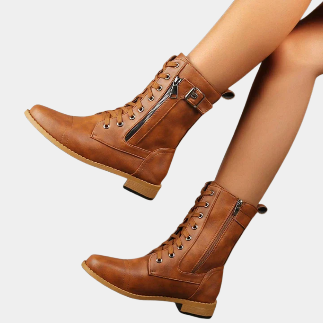 Murphy Mode | Zipper Leather Boots Women