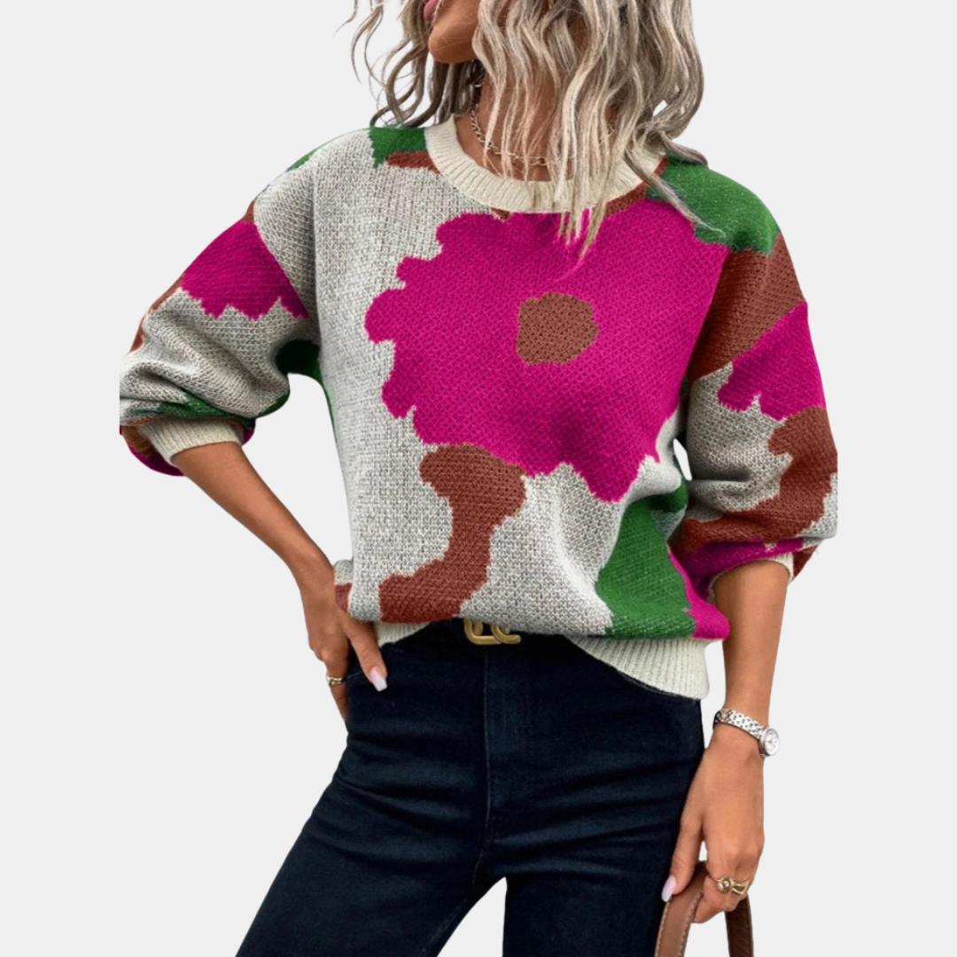 Murphy Mode | Women’s Cozy Floral Print Sweater
