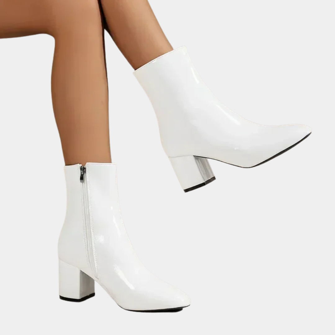 Murphy Mode | Women’s Leather Ankle Boots with Side Zipper