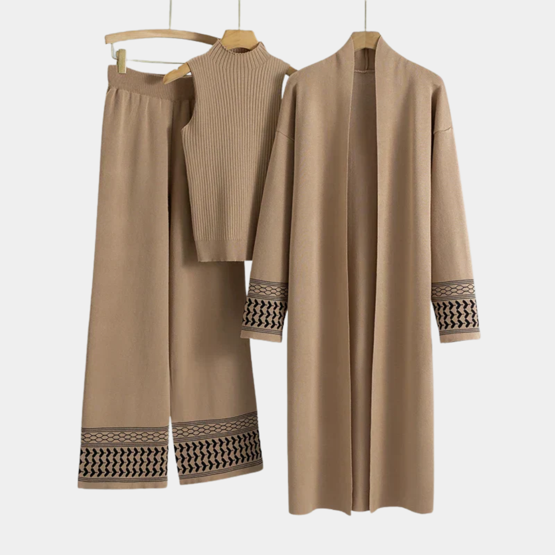 Murphy Mode | Women’s 3-Piece Knitted Cardigan Set