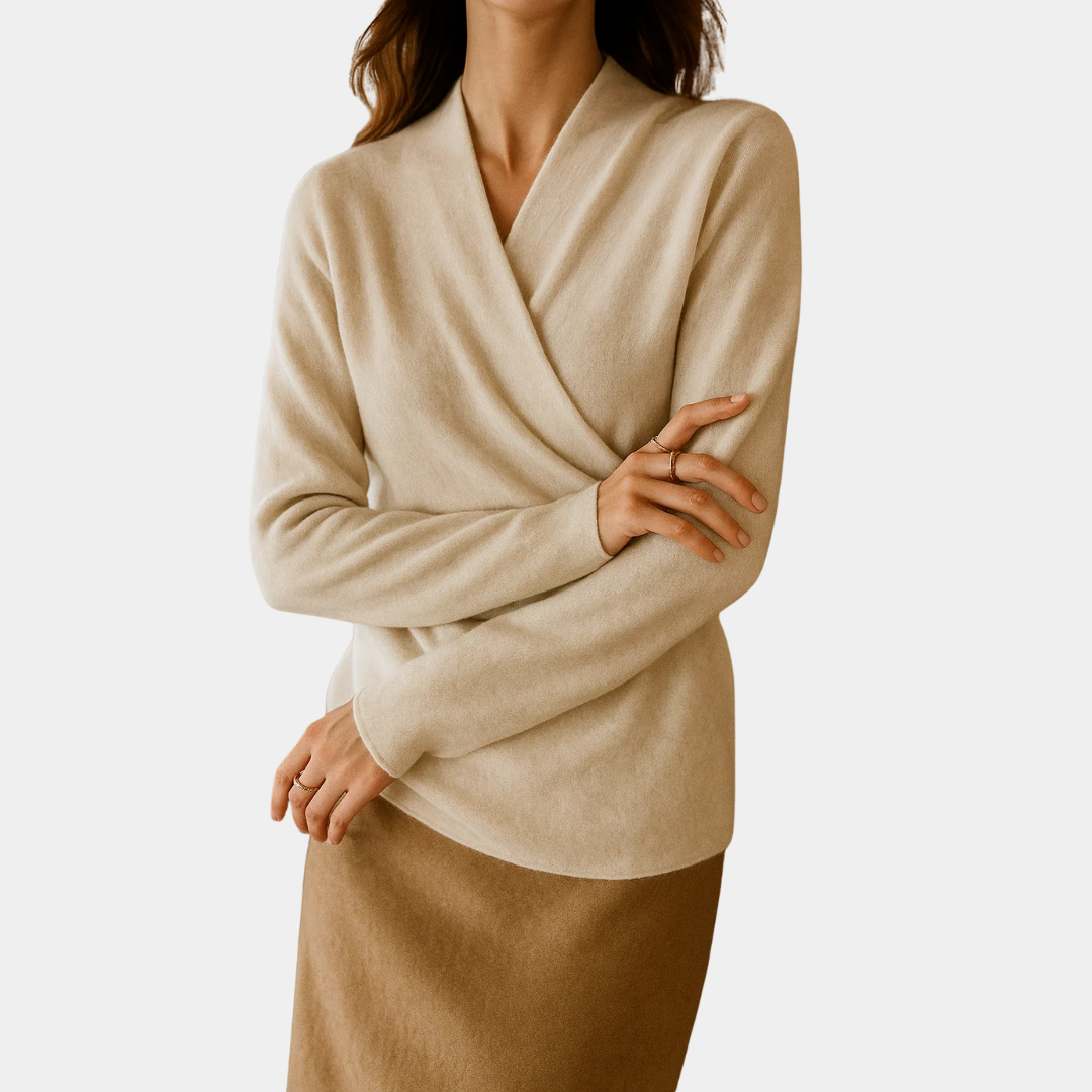 Murphy Mode | Women’s Cross V-Neck Cashmere Sweater