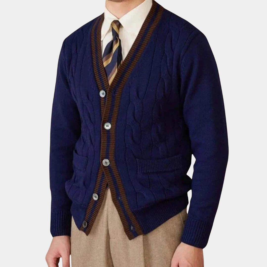 Murphy Mode | Men’s Wool Blend Knitted Cardigan