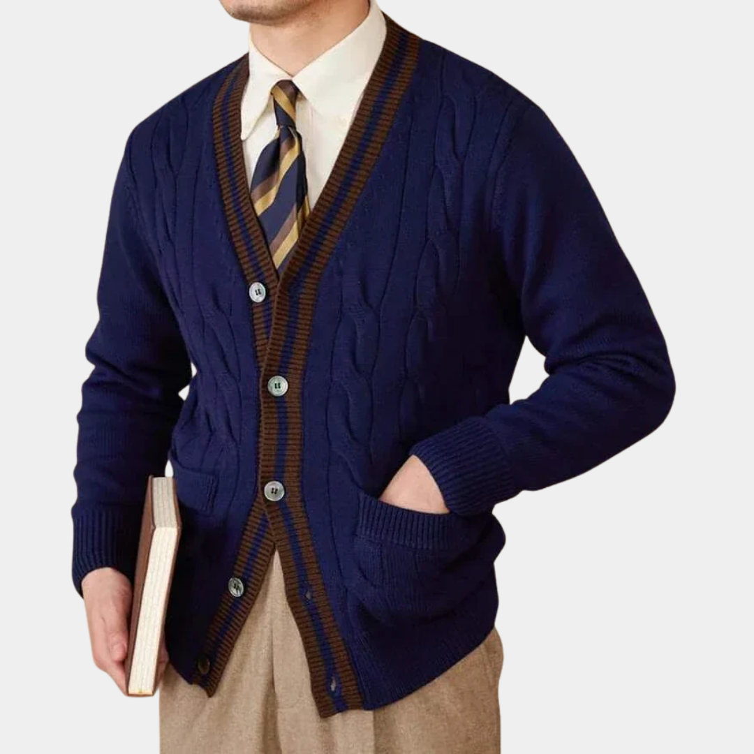 Murphy Mode | Men’s Wool Blend Knitted Cardigan