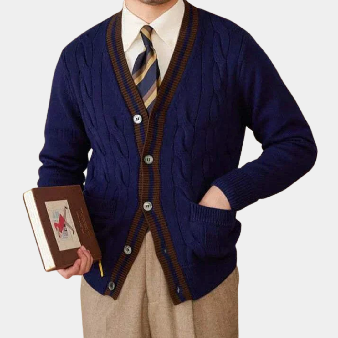 Murphy Mode | Men’s Wool Blend Knitted Cardigan