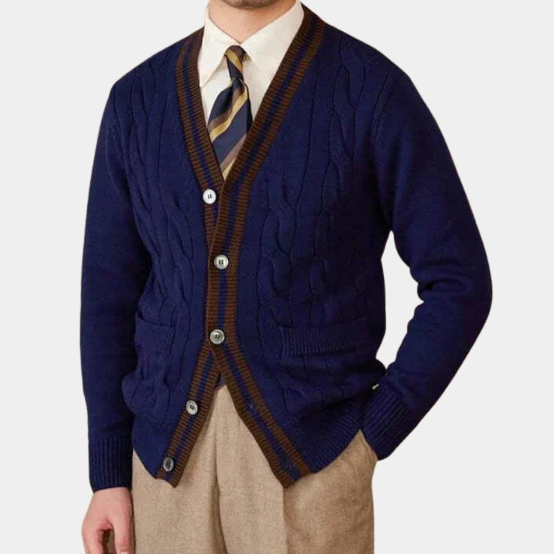 Murphy Mode | Men’s Wool Blend Knitted Cardigan