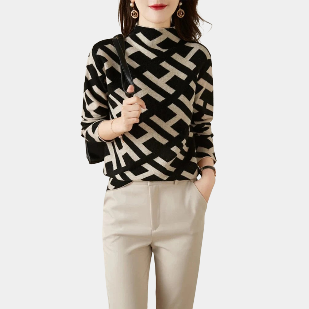 Murphy Mode | Women’s Jacquard Turtleneck Sweater