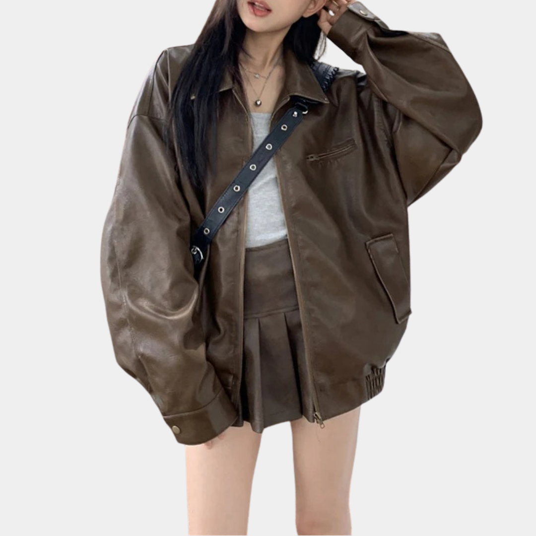 Murphy Mode | Zipper Leather Jacket Women