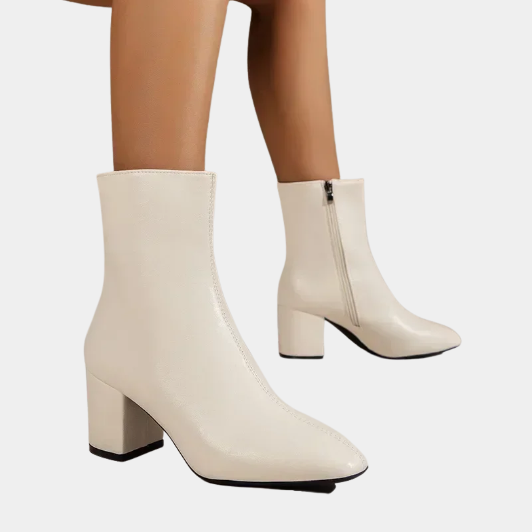 Murphy Mode | Women’s Leather Ankle Boots with Side Zipper