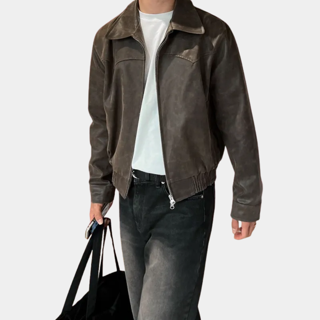 Murphy Mode | Leather Short Jacket Men
