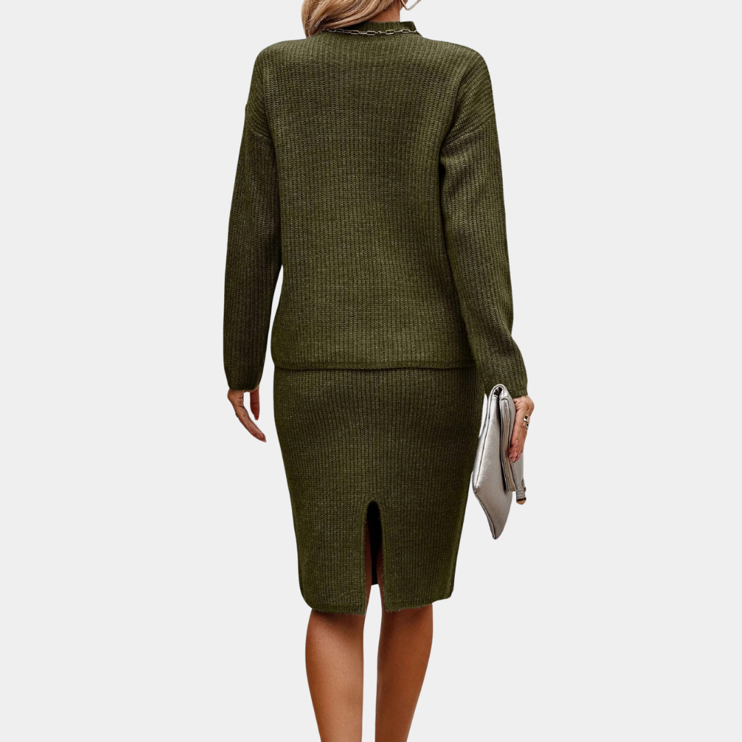 Murphy Mode | Women’s Long Sleeve Mock Neck Sweater Set