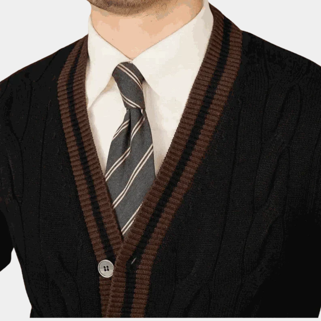 Murphy Mode | Men’s Wool Blend Knitted Cardigan