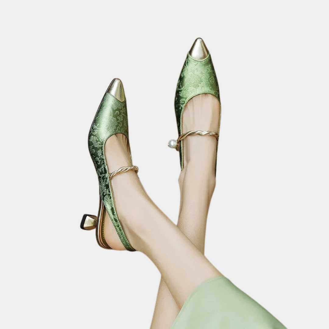 Murphy Mode | Women’s Mid Heel Satin Shoes