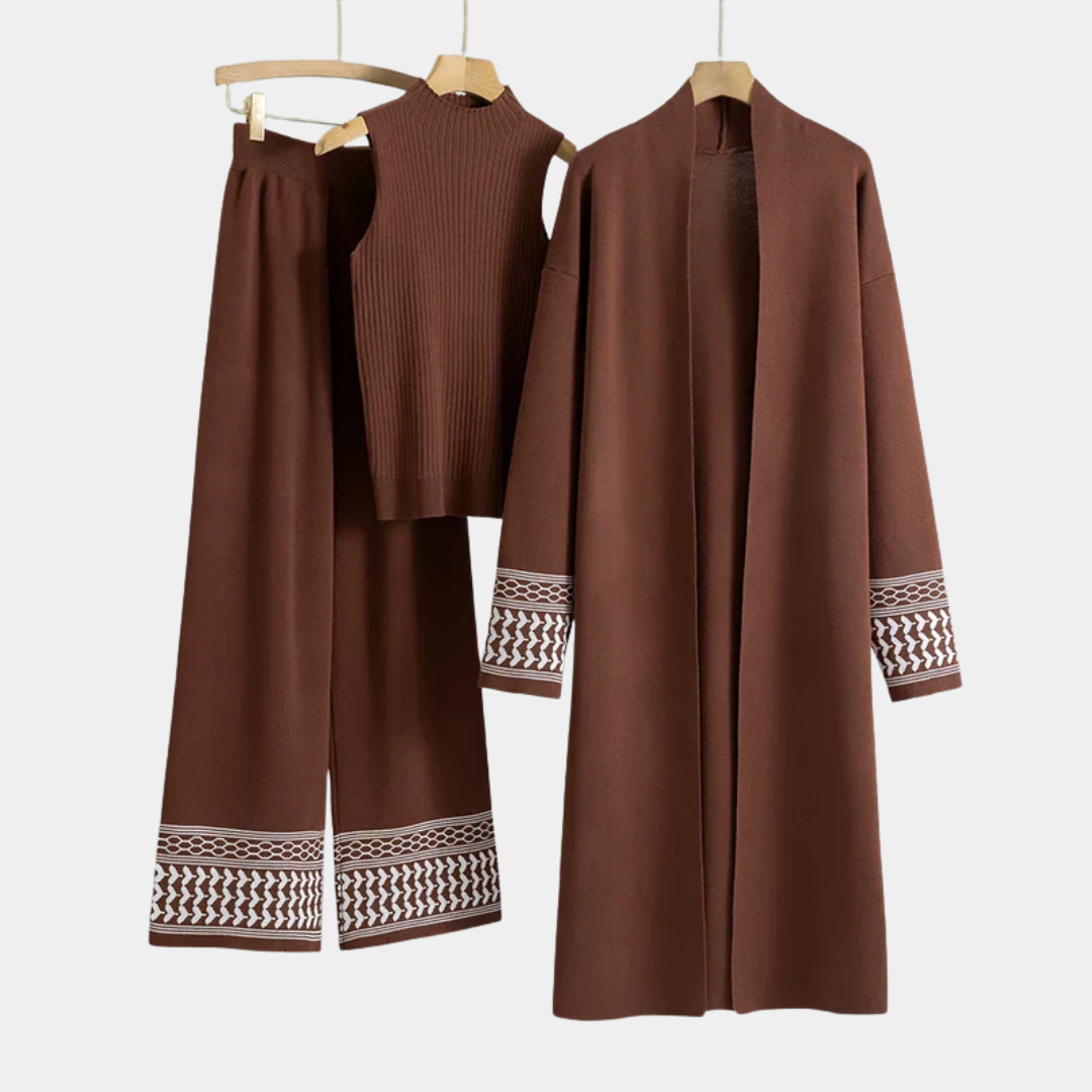 Murphy Mode | Women’s 3-Piece Knitted Cardigan Set