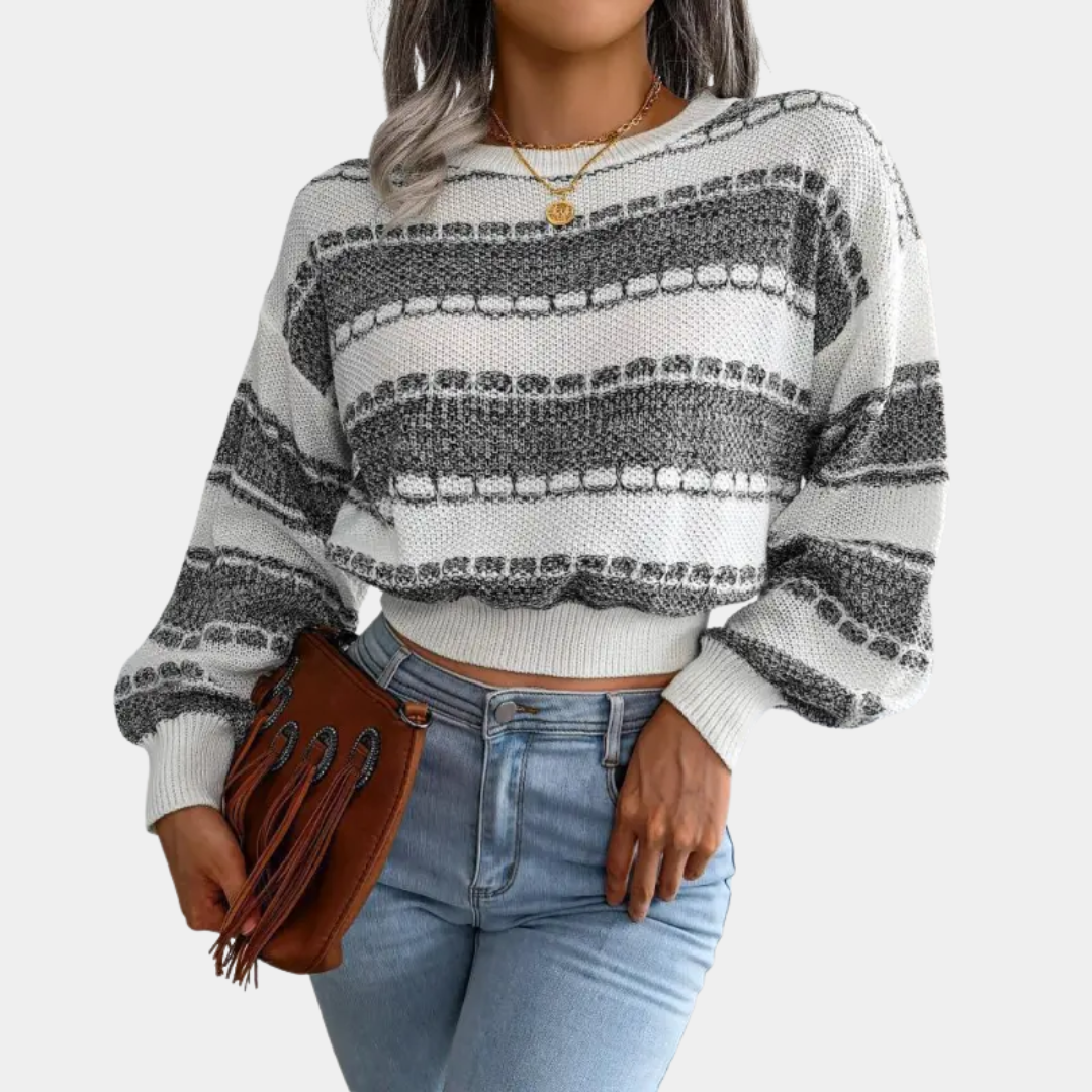 Murphy Mode | Women’s Contrast Long Sleeve Knitted Sweater