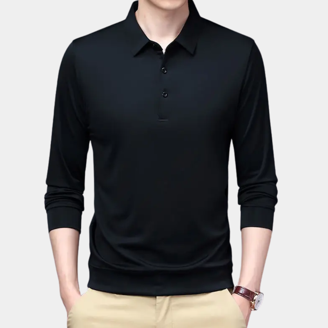 Murphy Mode | Men’s Long Sleeve Slim Fit Polo Shirt