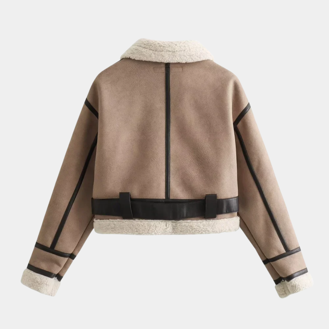 Murphy Mode | Women’s Faux Fur Collar Short Jacket