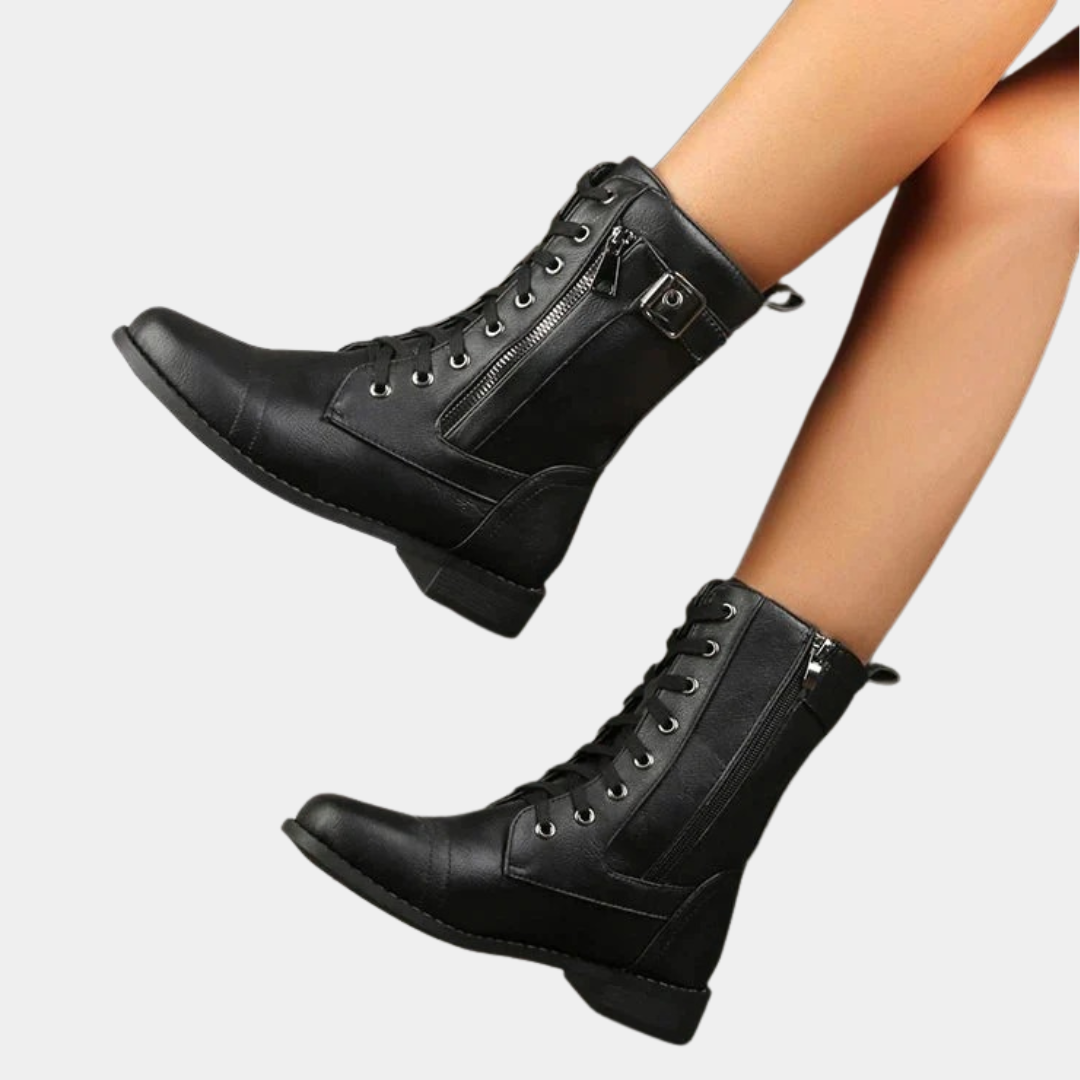 Murphy Mode | Zipper Leather Boots Women