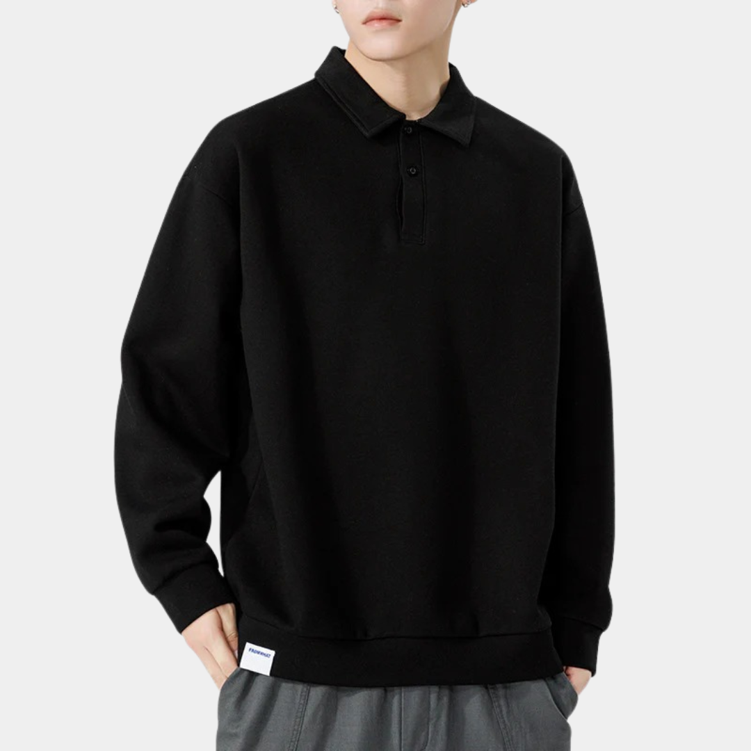 Murphy Mode | Men’s Polo Collar Thick Cotton Sweater