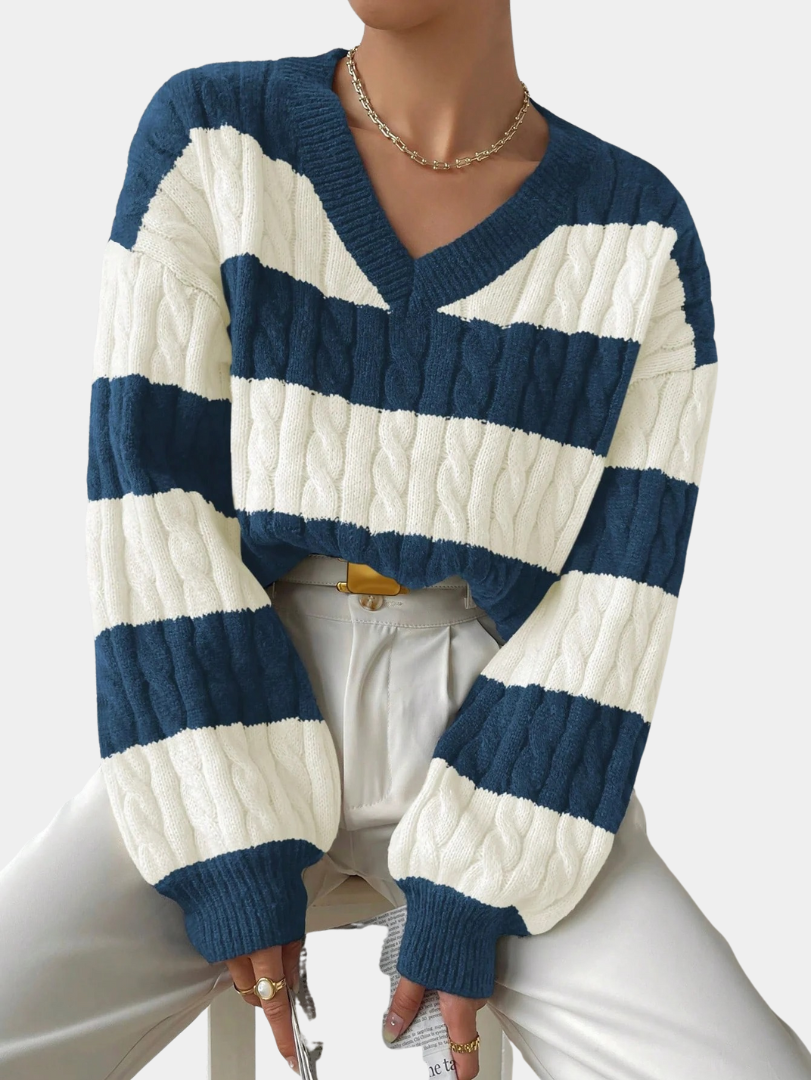 Murphy Mode | Women’s Loose Striped Knitted Top