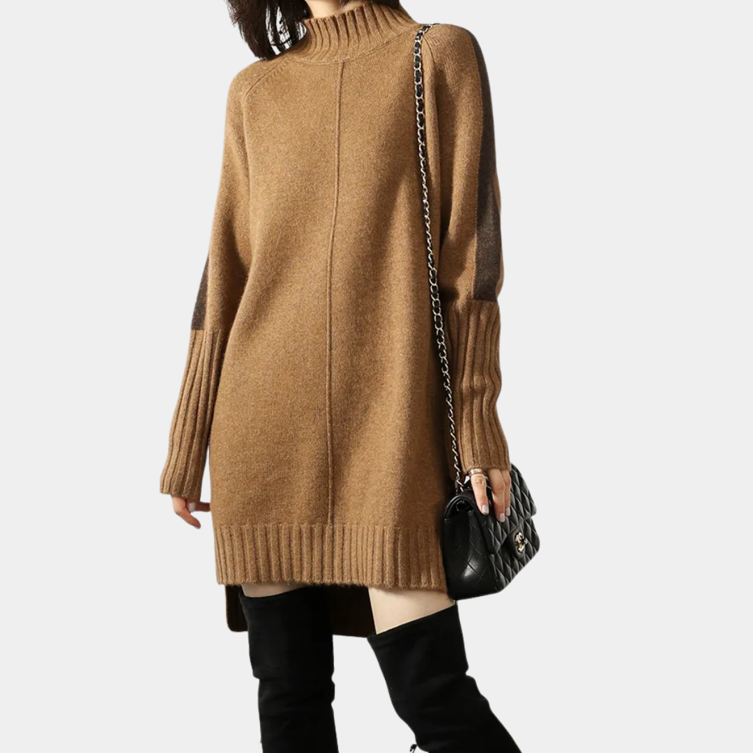 Murphy Mode | Turtleneck Oversized Sweater Dress Women