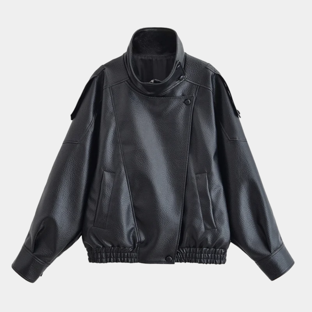 Murphy Mode | Black Faux Leather Jacket Women