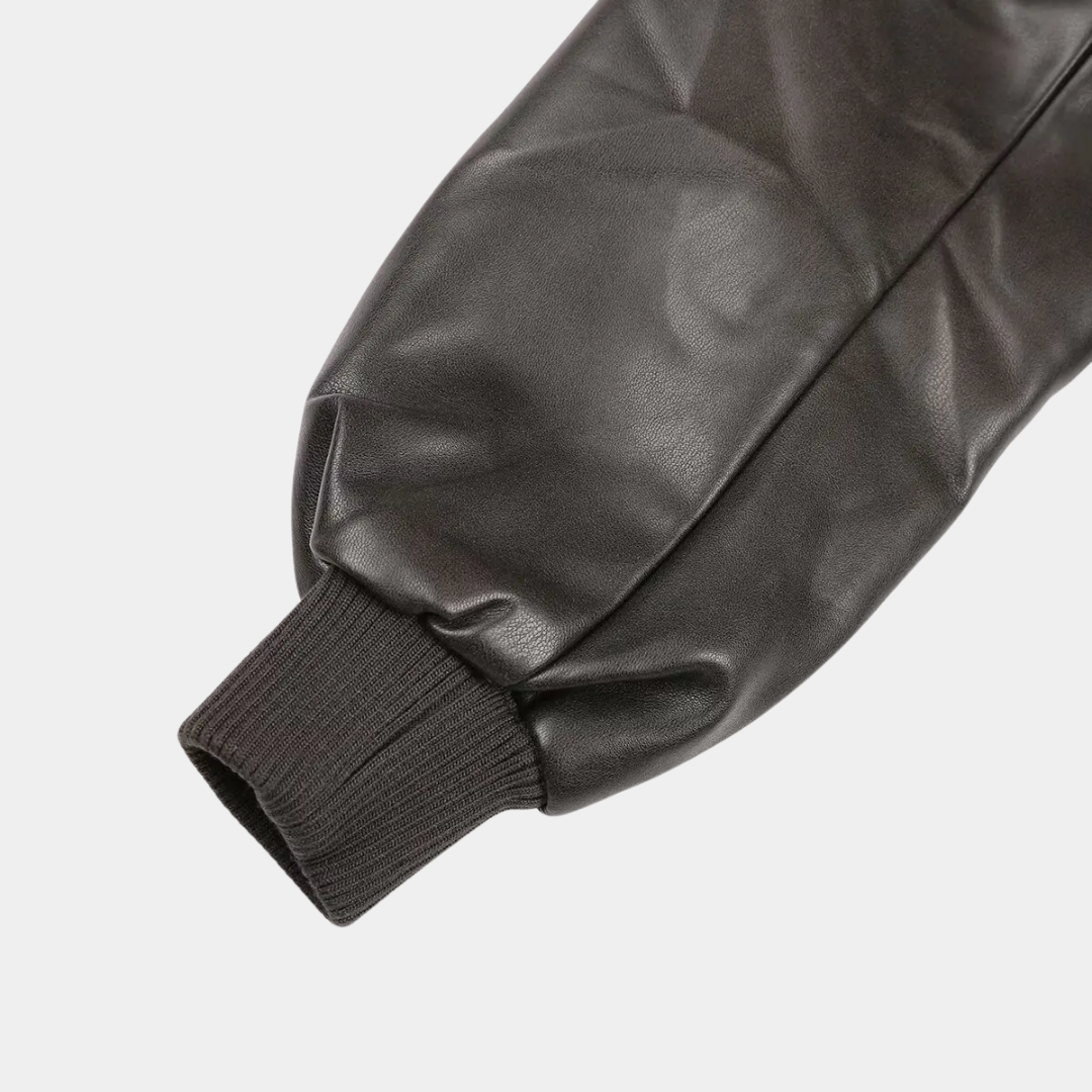 Murphy Mode | Women’s Stand Up Collar Leather Jacket