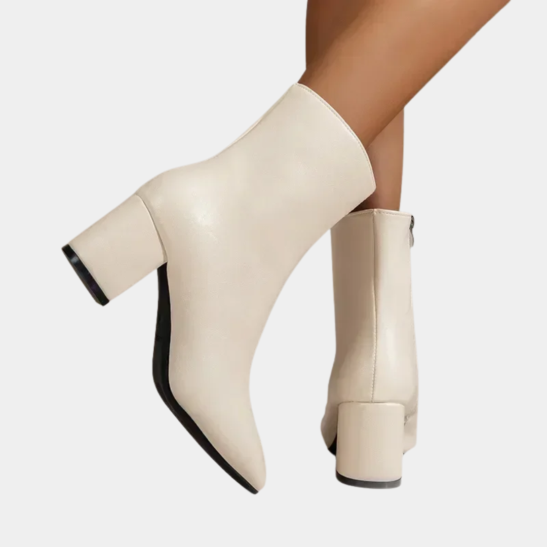 Murphy Mode | Women’s Leather Ankle Boots with Side Zipper