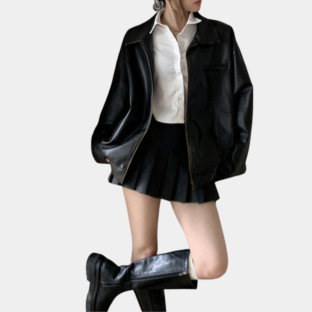 Murphy Mode | Zipper Leather Jacket Women