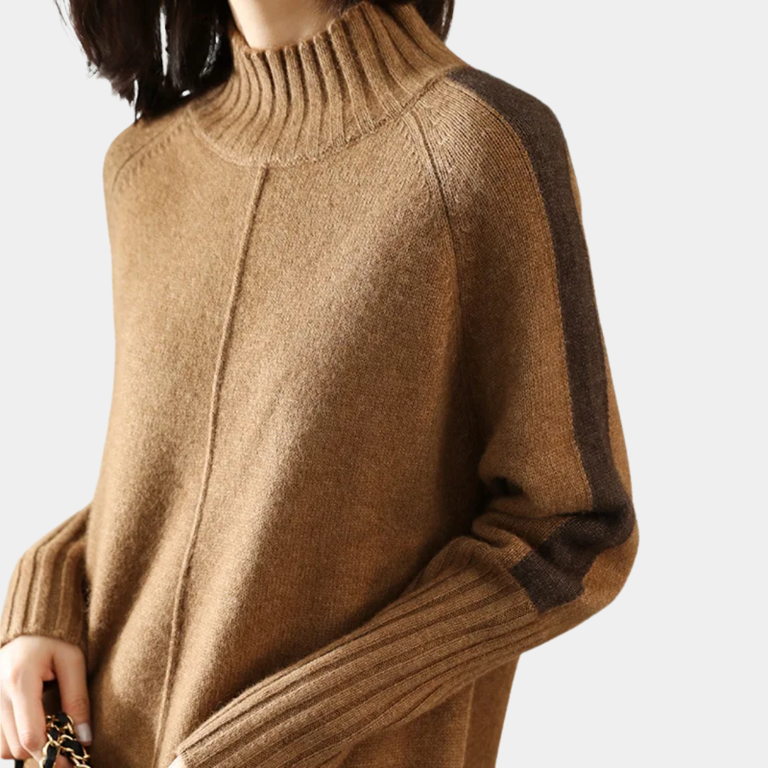 Murphy Mode | Turtleneck Oversized Sweater Dress Women