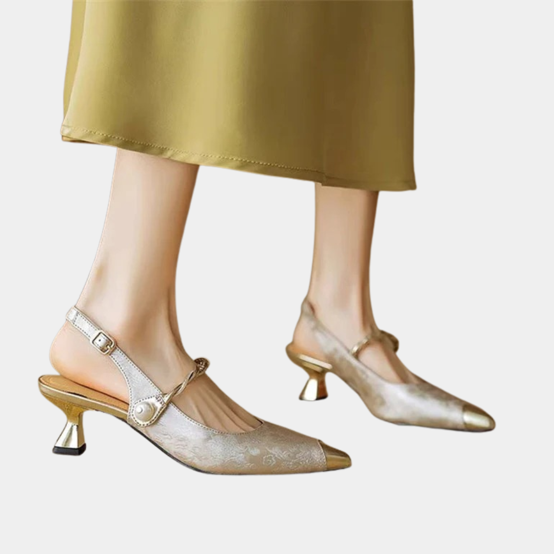 Murphy Mode | Women’s Mid Heel Satin Shoes
