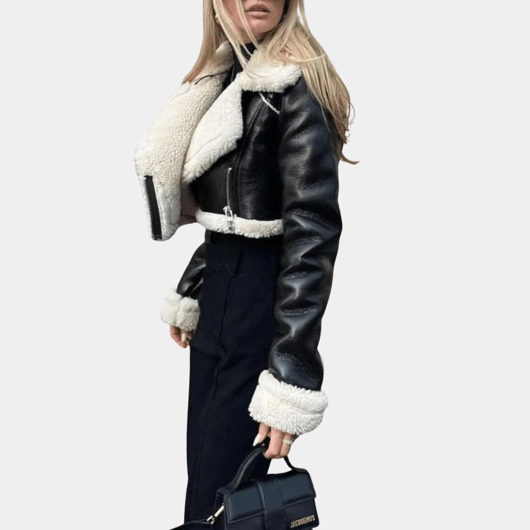 Murphy Mode | Women’s Short Fur Leather Jacket