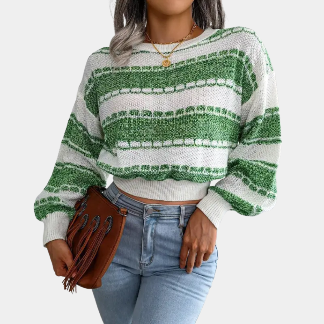 Murphy Mode | Women’s Contrast Long Sleeve Knitted Sweater
