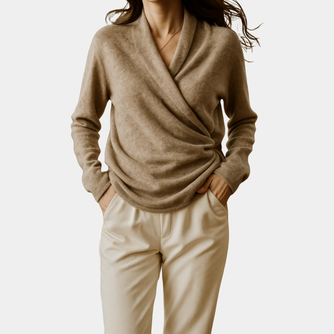 Murphy Mode | Women’s Cross V-Neck Cashmere Sweater