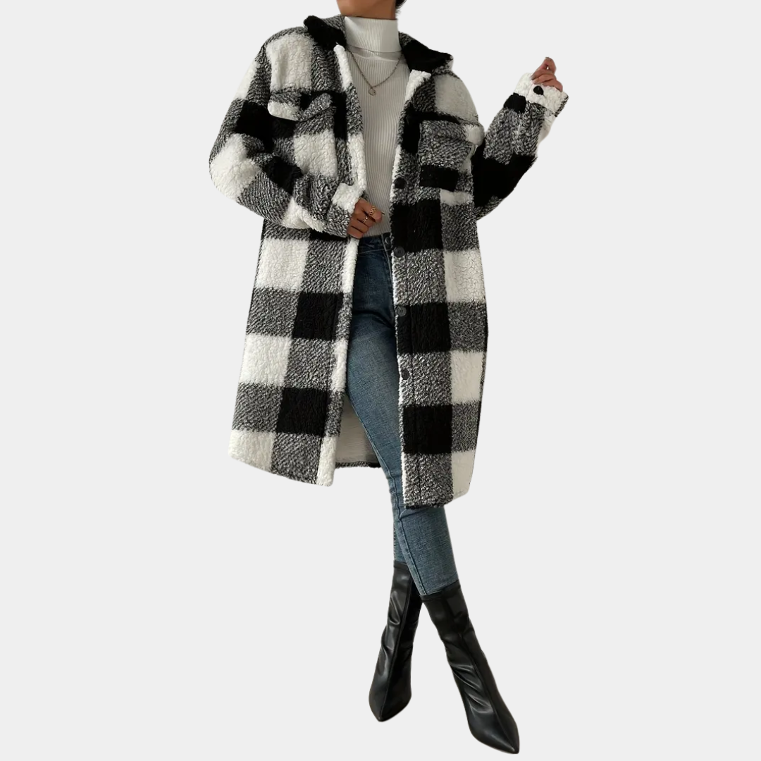 Murphy Mode | Women’s Check Teddy Coat