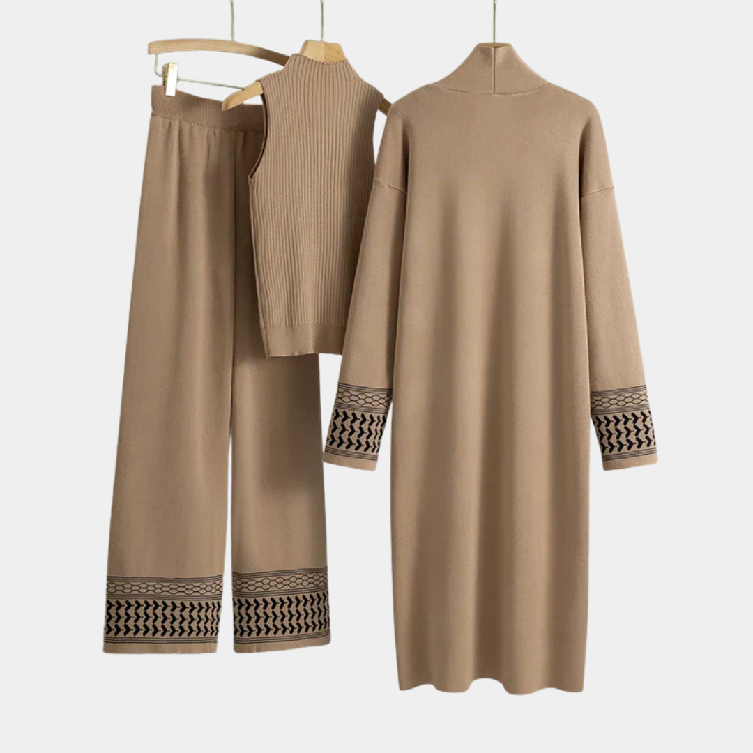 Murphy Mode | Women’s 3-Piece Knitted Cardigan Set