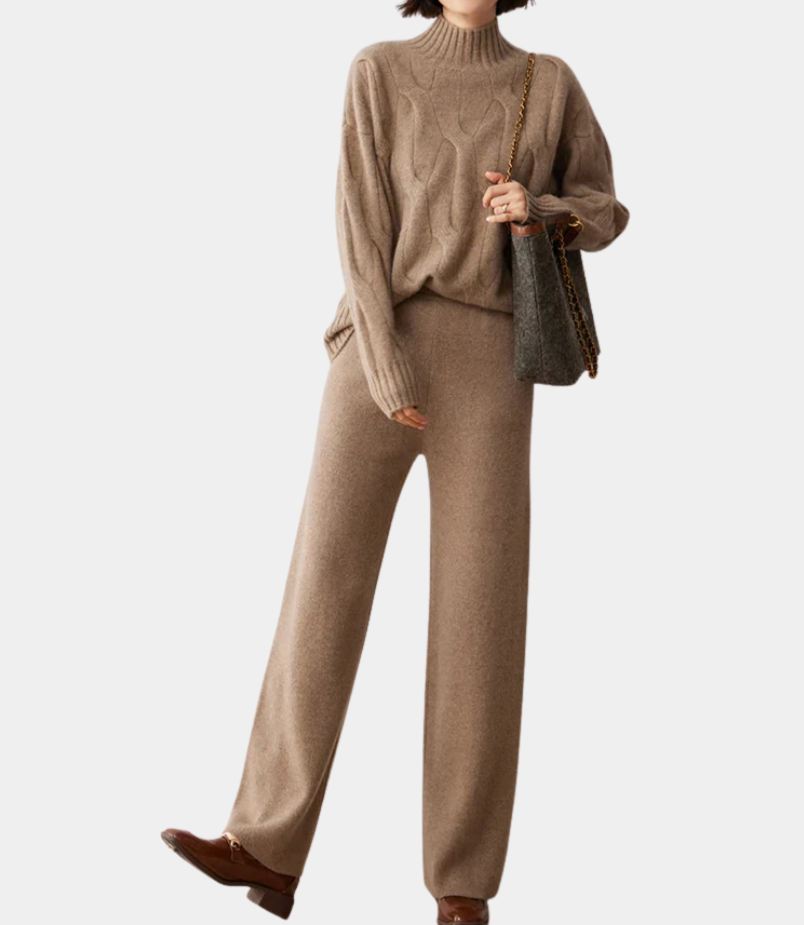 MurphyMode| Turtleneck Sweater Women Cashmere Jacquard Oversized