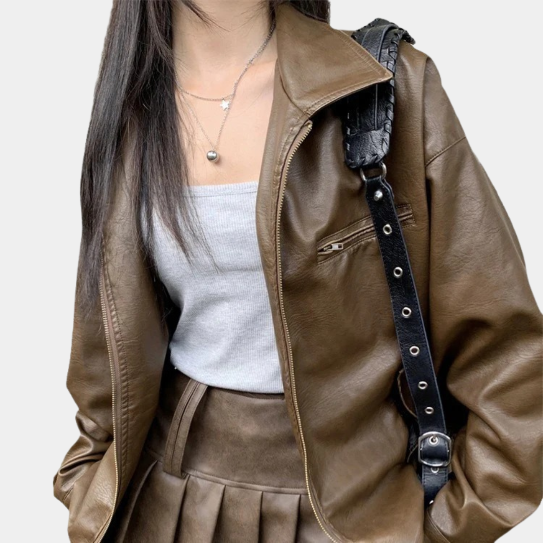 Murphy Mode | Zipper Leather Jacket Women