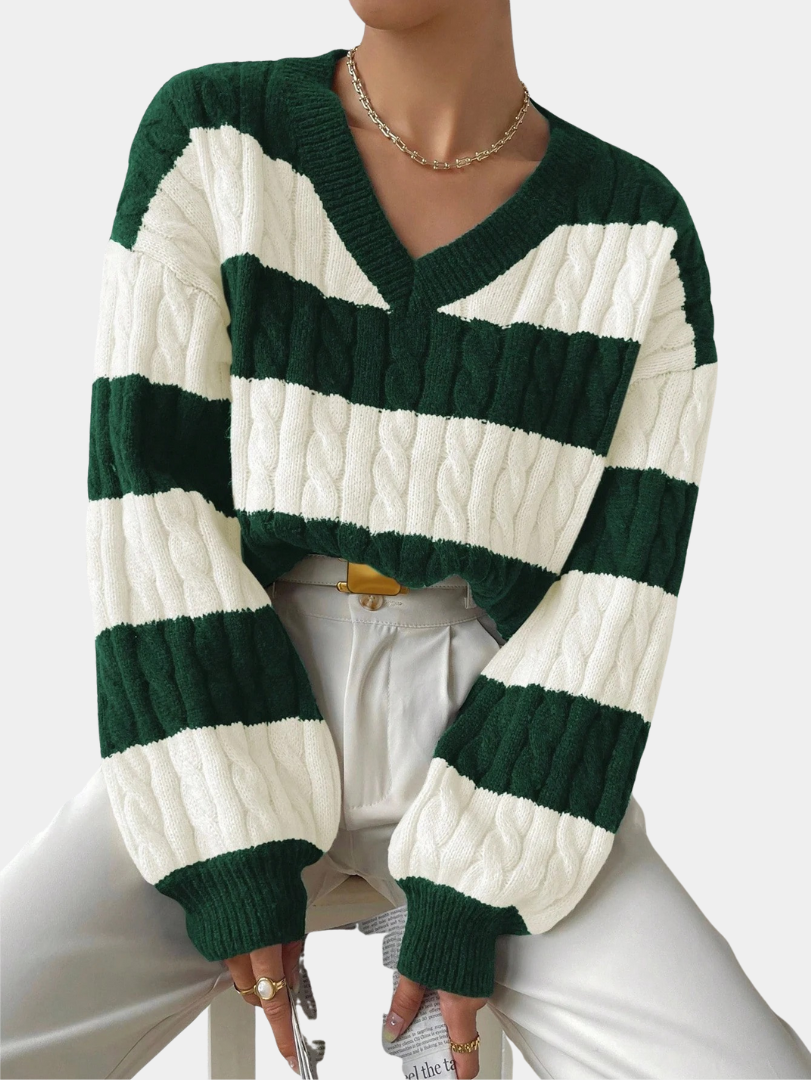 Murphy Mode | Women’s Loose Striped Knitted Top