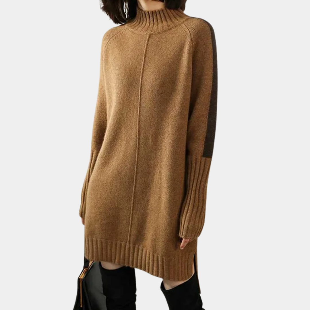 Murphy Mode | Turtleneck Oversized Sweater Dress Women