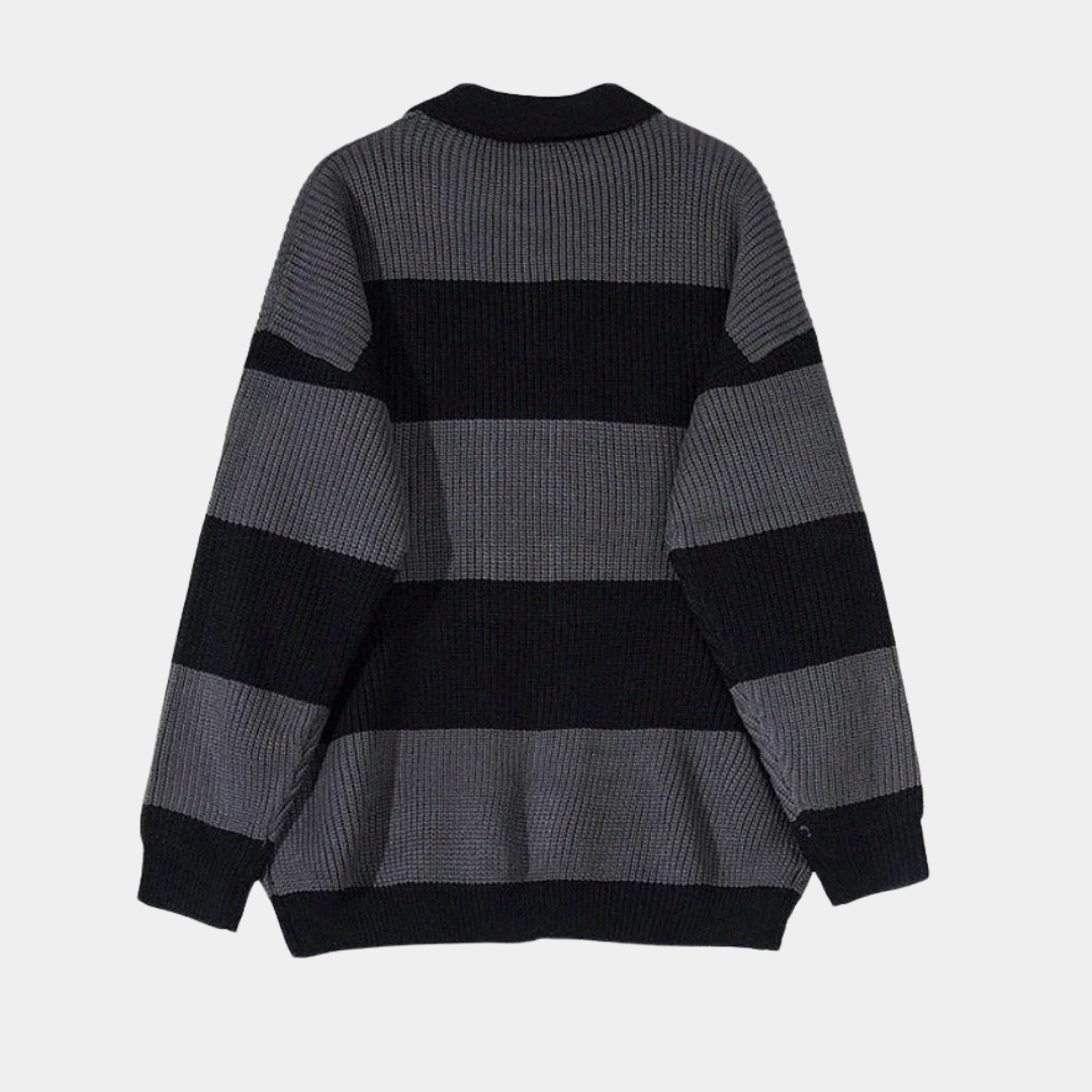 Murphy Mode | Men’s Striped Polo Sweater