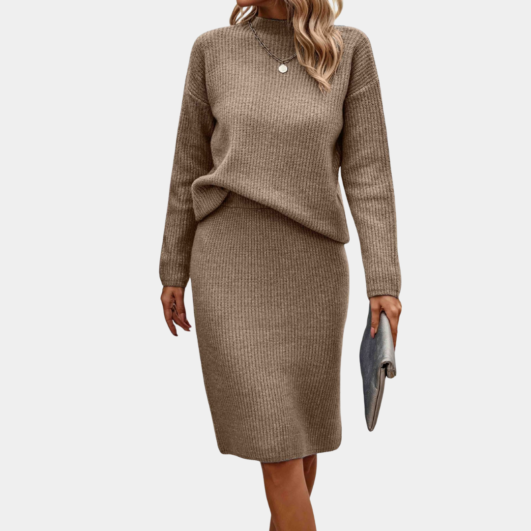 Murphy Mode | Women’s Long Sleeve Mock Neck Sweater Set